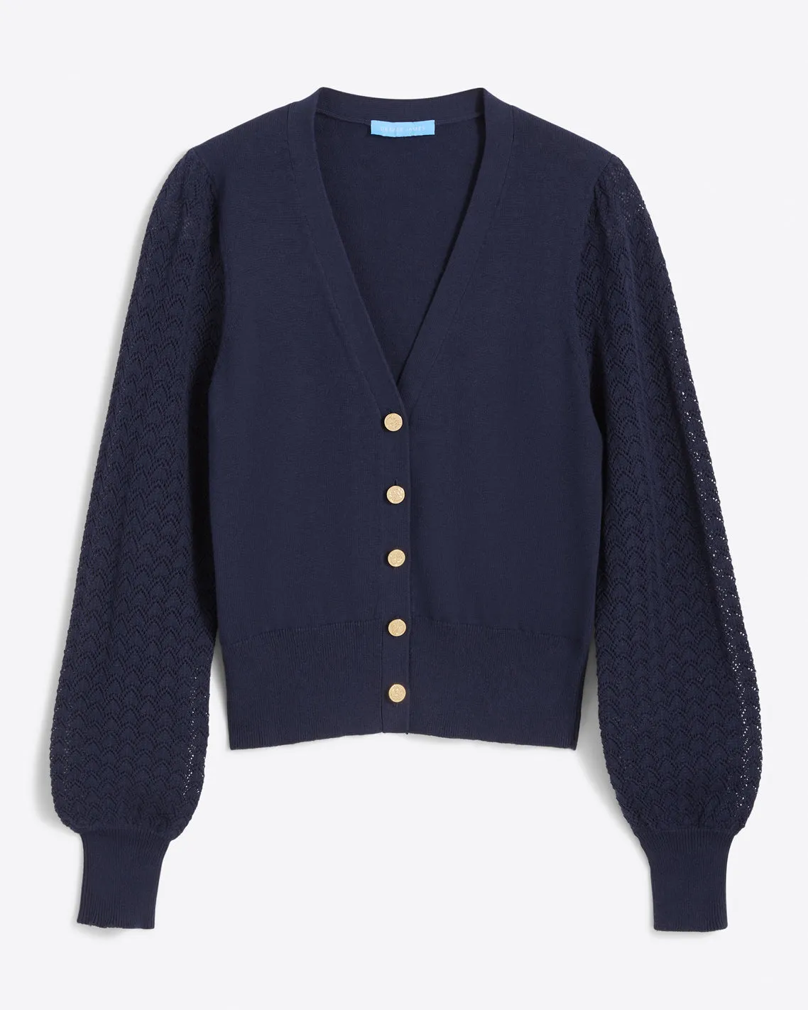 Button Front Cardigan in Navy sold by Draper James product image thumbnail 2