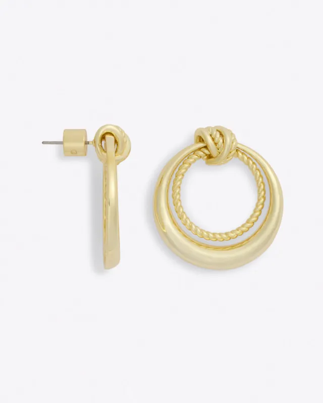 Knot Top Earrings in Gold sold by Draper James