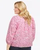Button-Front Top in Pink Shadow Floral sold by Draper James