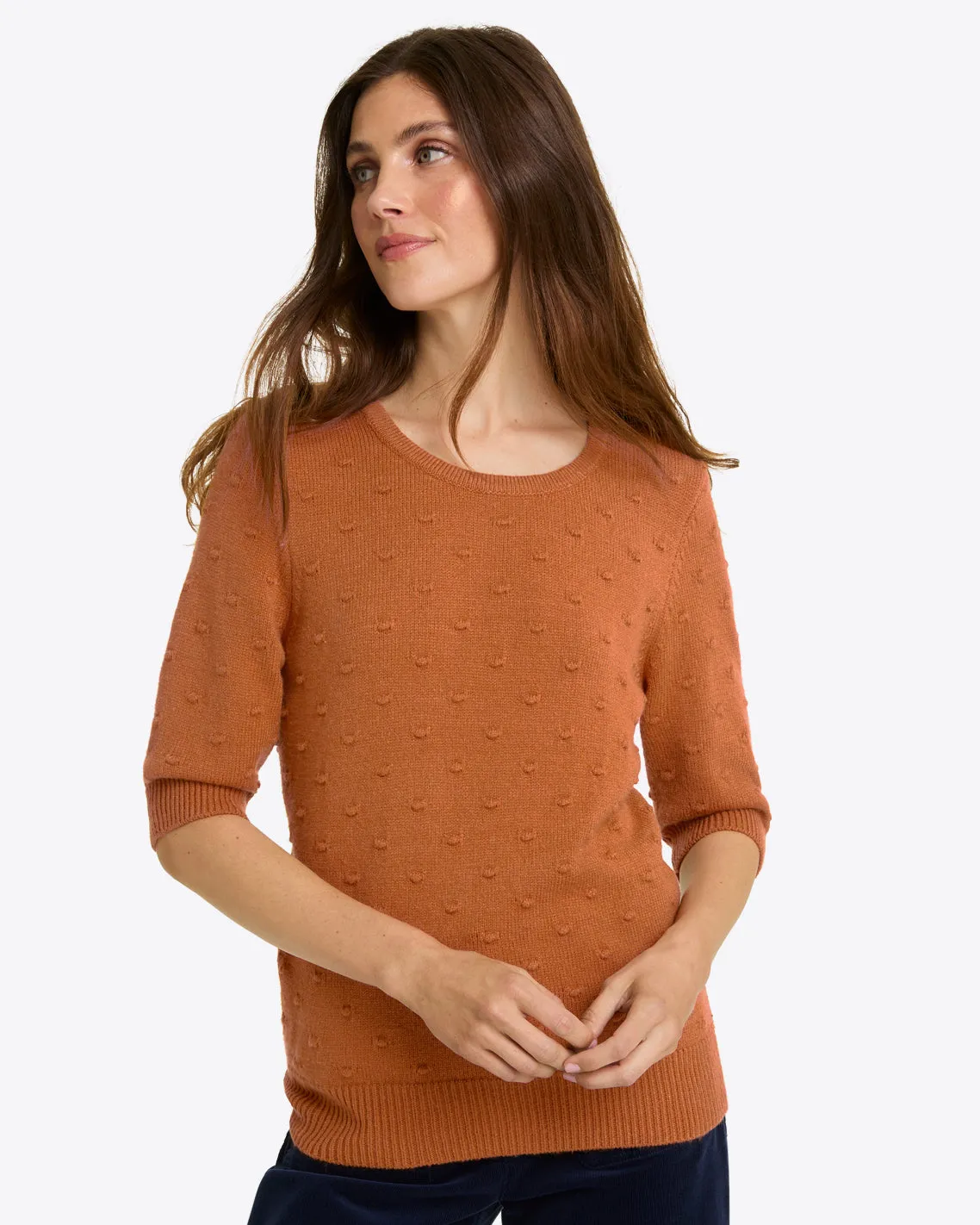 Short Sleeve Popcorn Sweater sold by Draper James