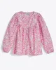 Button-Front Top in Pink Shadow Floral sold by Draper James