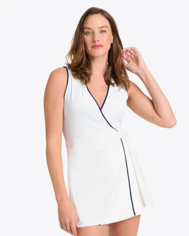 Tennis Dress in White sold by Draper James