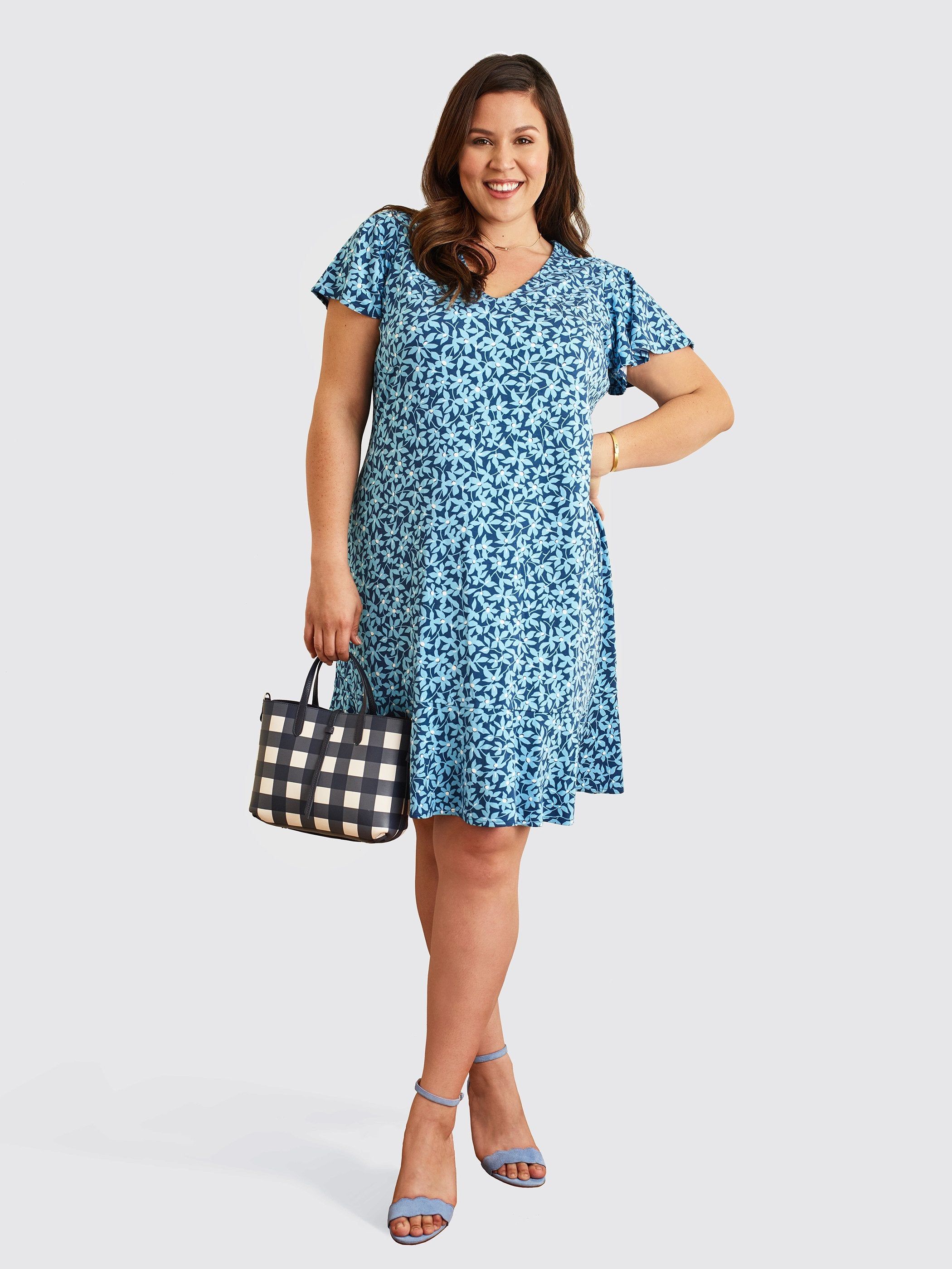 V-Neck Flutter Sleeve Dress sold by Draper James product image thumbnail 3