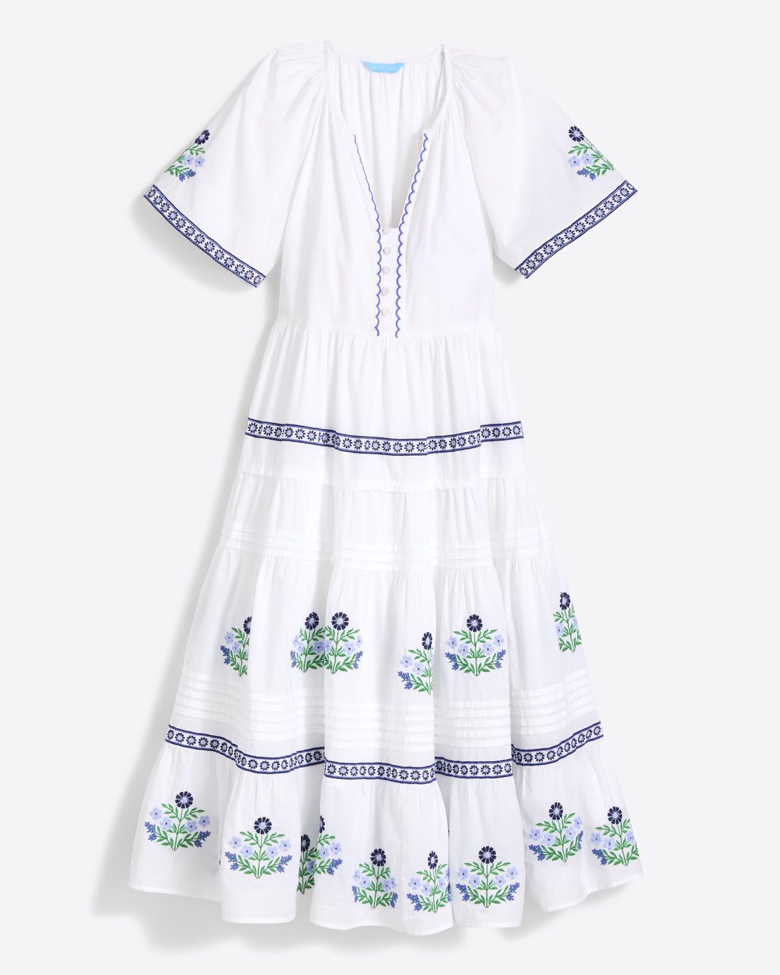 Carlene Midi Dress in Floral Embroidery sold by Draper James product image thumbnail 2
