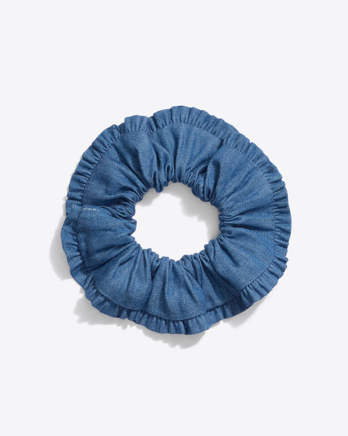 Chambray Ruffle Scrunchie sold by Draper James product image thumbnail 2