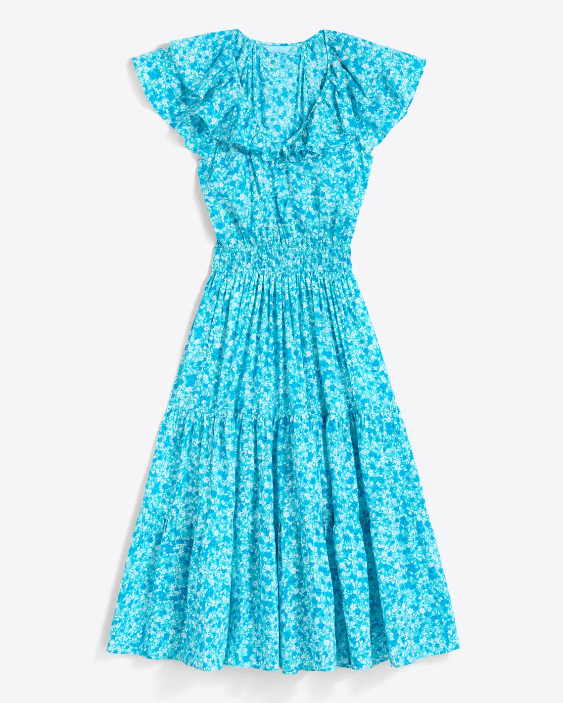 Marie Midi Dress in Blue Aster Floral sold by Draper James product image thumbnail 2