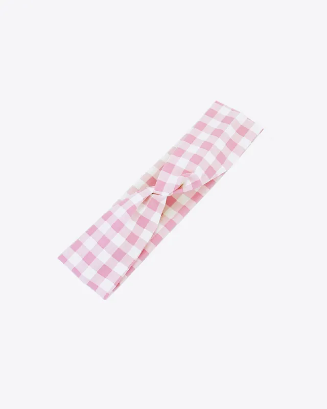 Sport Headband in Pink Gingham sold by Draper James