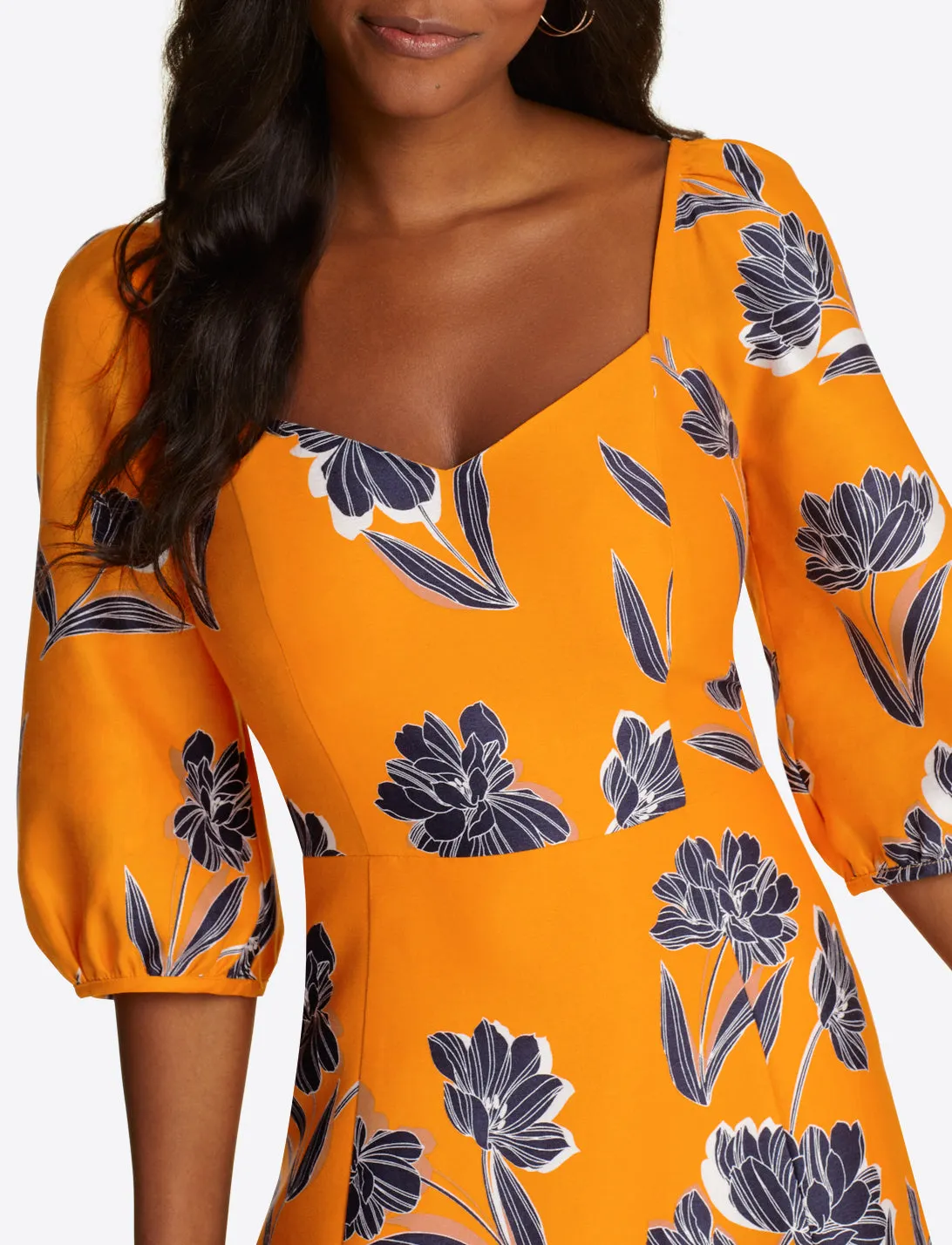 June Dress in Marigold Floral sold by Draper James product image thumbnail 5