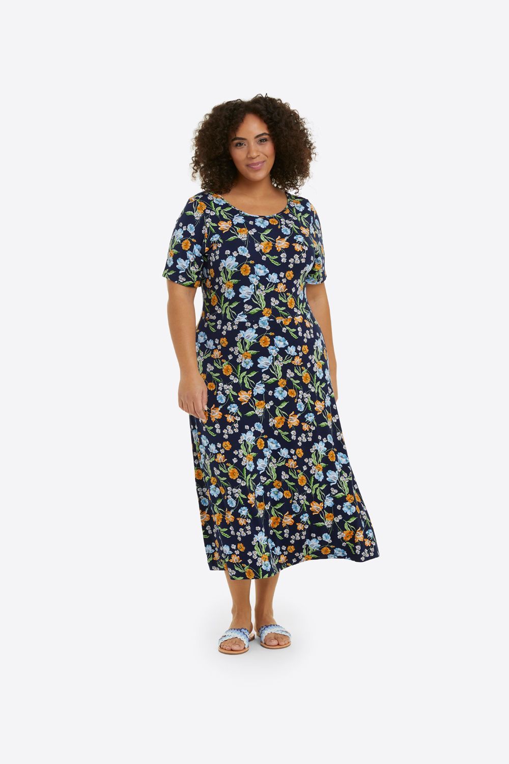 Tammy T-Shirt Dress in Spring Blooms sold by Draper James product image thumbnail 4