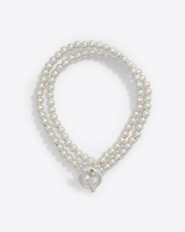 Silver Bead Stretch Bracelet sold by Draper James