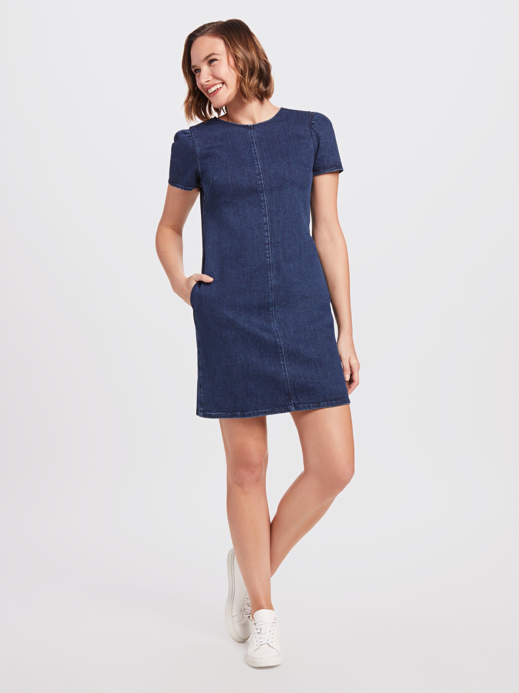 Denim Shift Dress sold by Draper James product image thumbnail 5