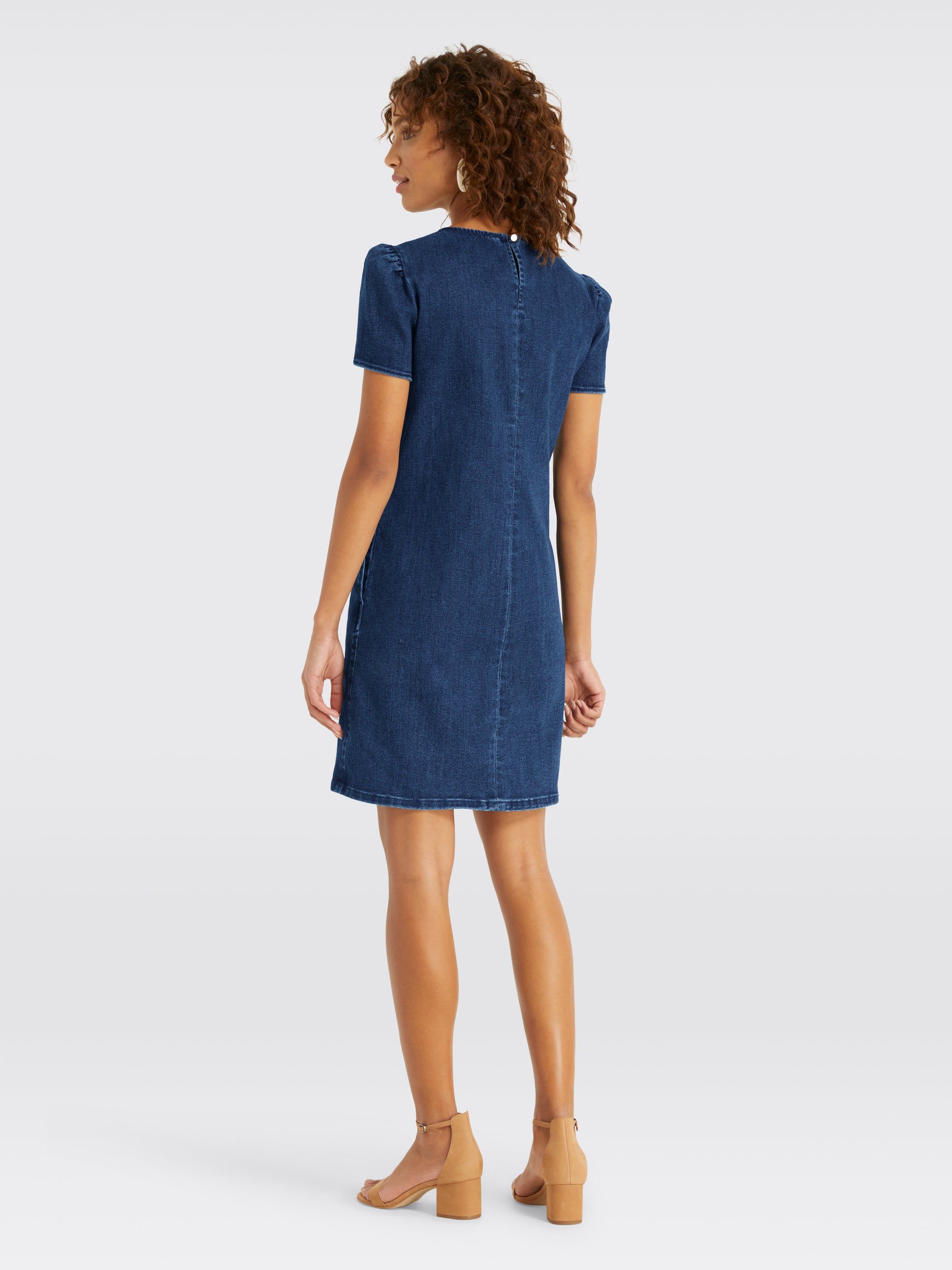 Denim Shift Dress sold by Draper James product image thumbnail 3