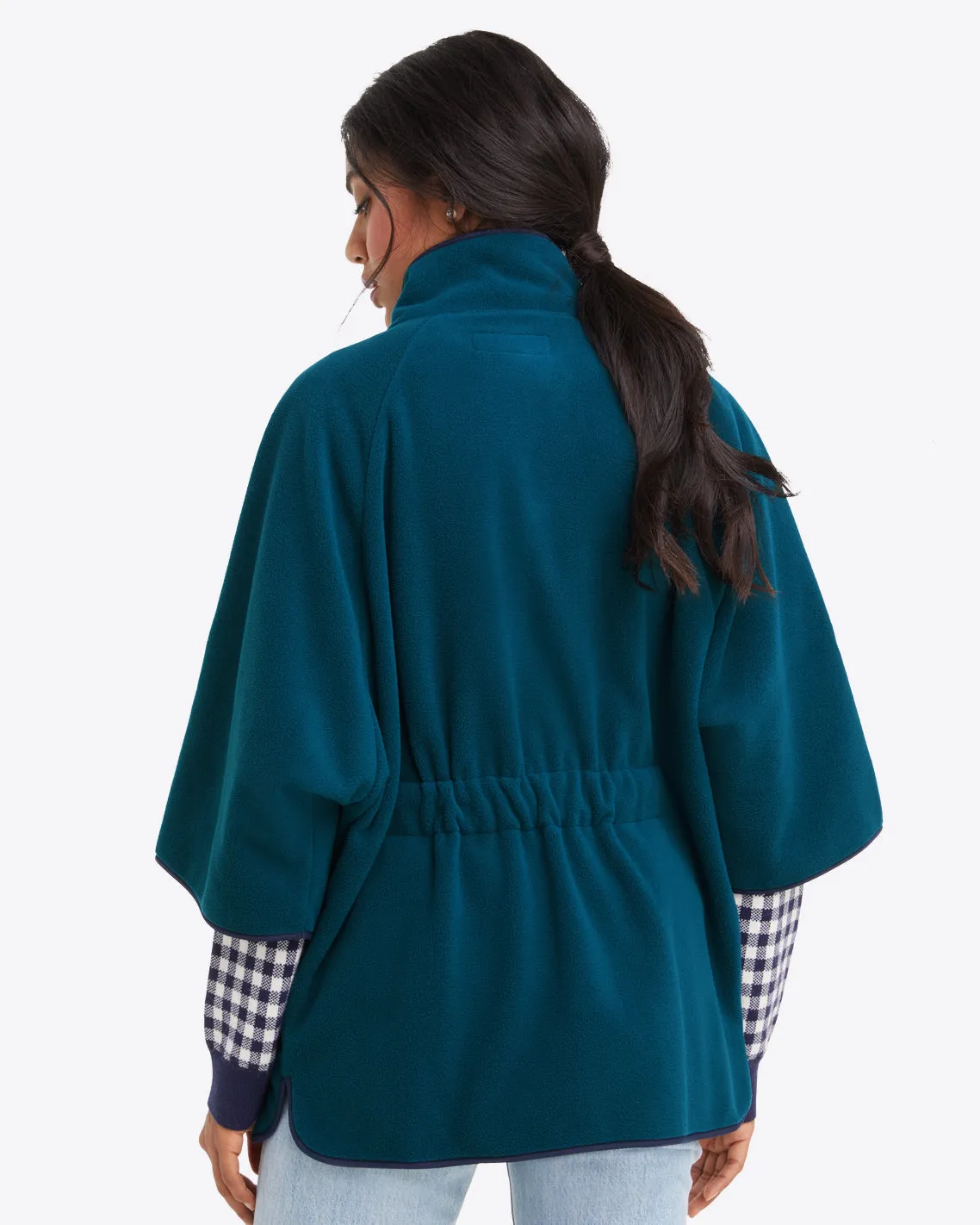 Belted Fleece Jacket in Teal sold by Draper James product image thumbnail 3