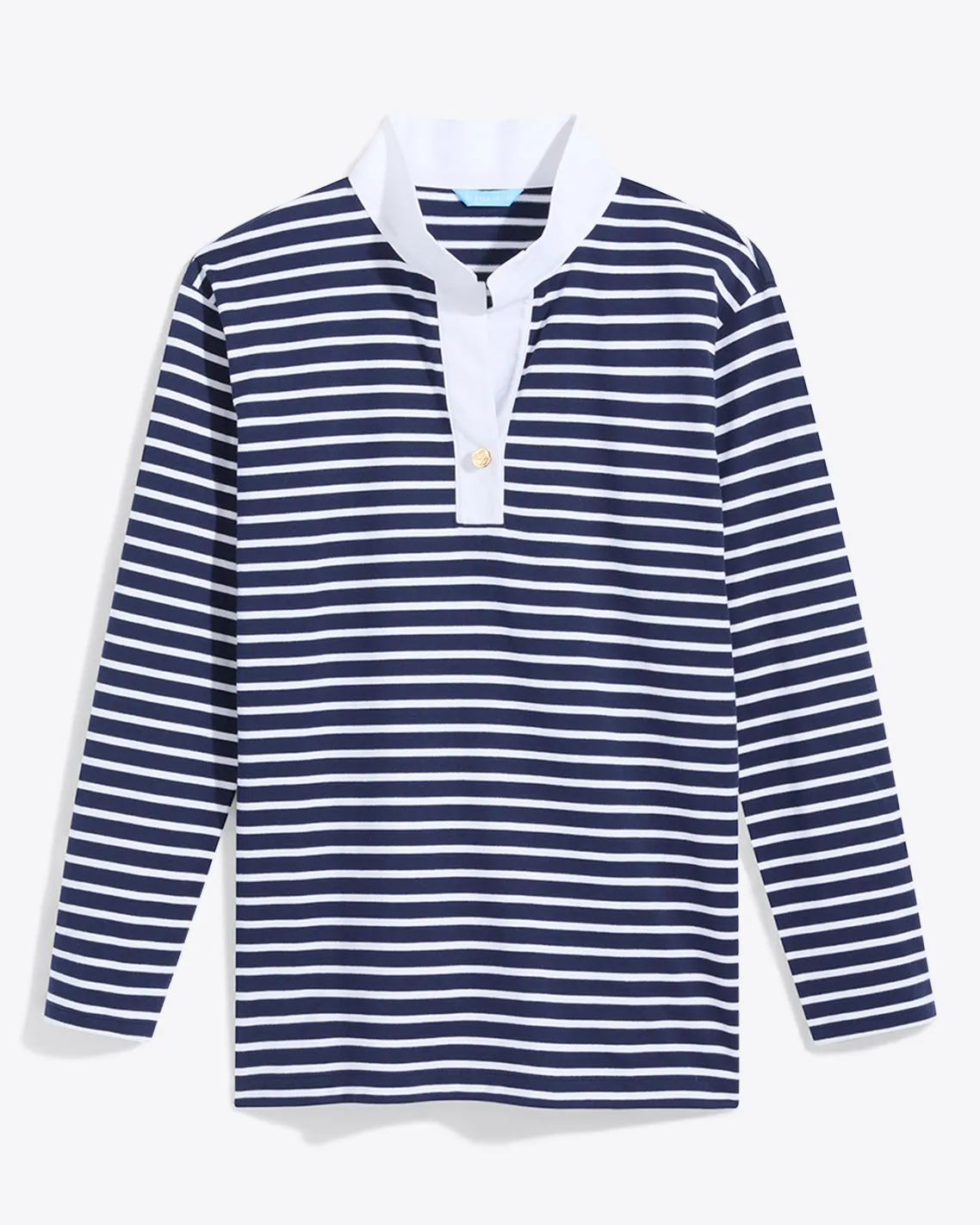 Gillian Long Sleeve Top in Navy Mariner Stripe sold by Draper James product image thumbnail 3