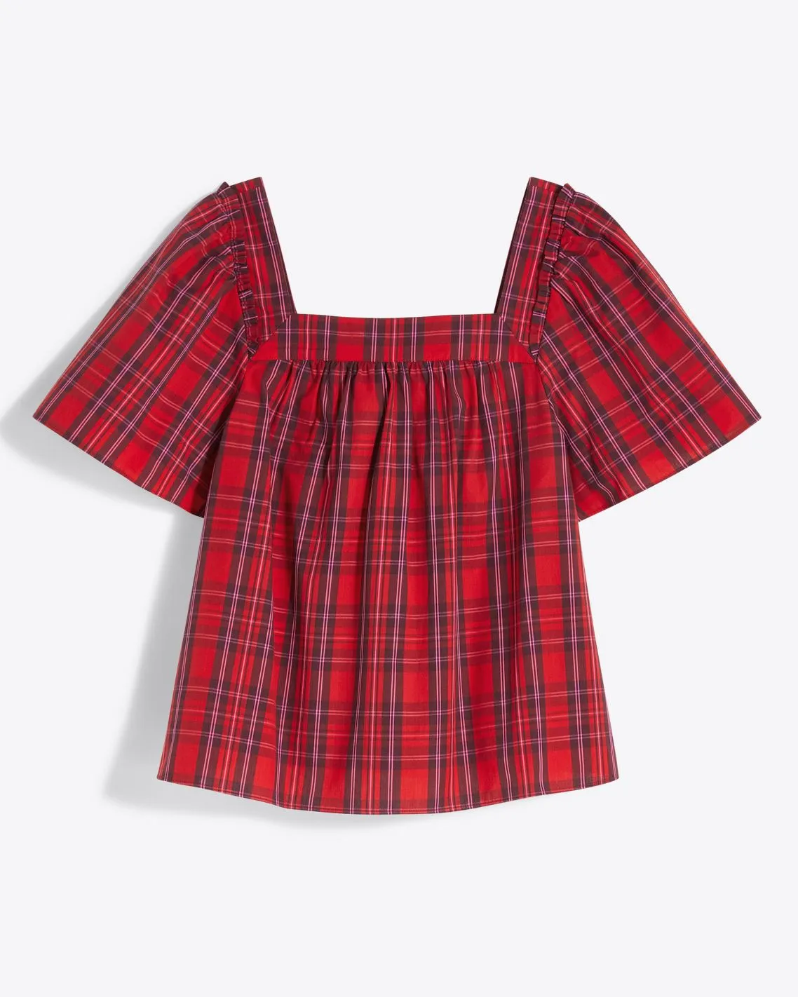 Maren Bow Back Top in Elle Plaid sold by Draper James product image thumbnail 4