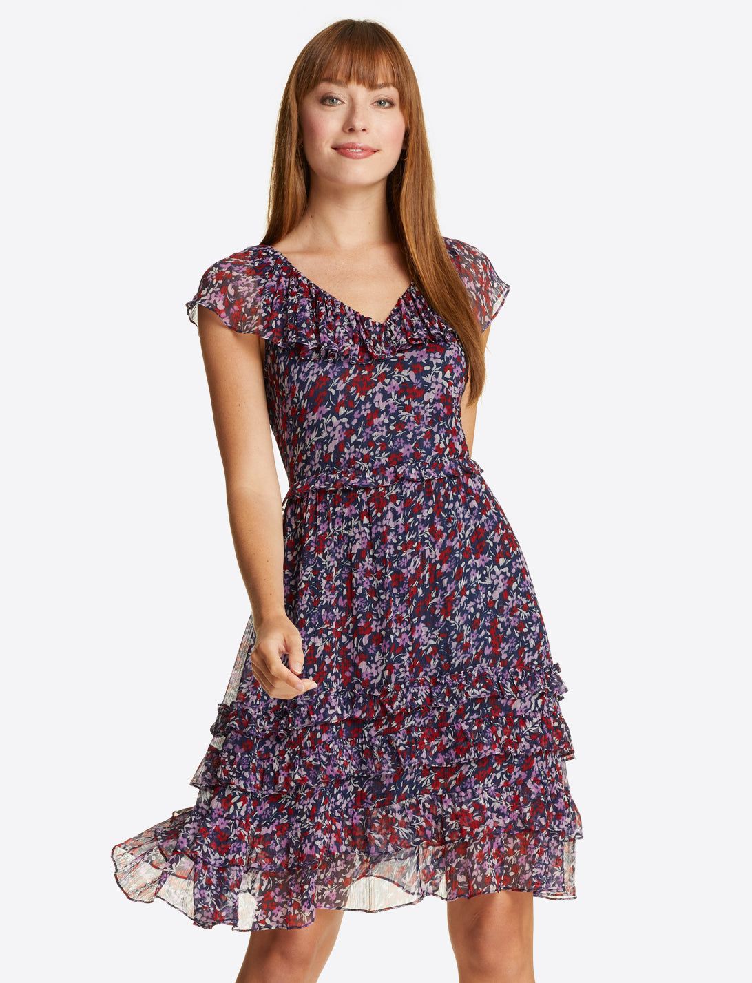 Fit & Flare Dress in Wispy Floral sold by Draper James