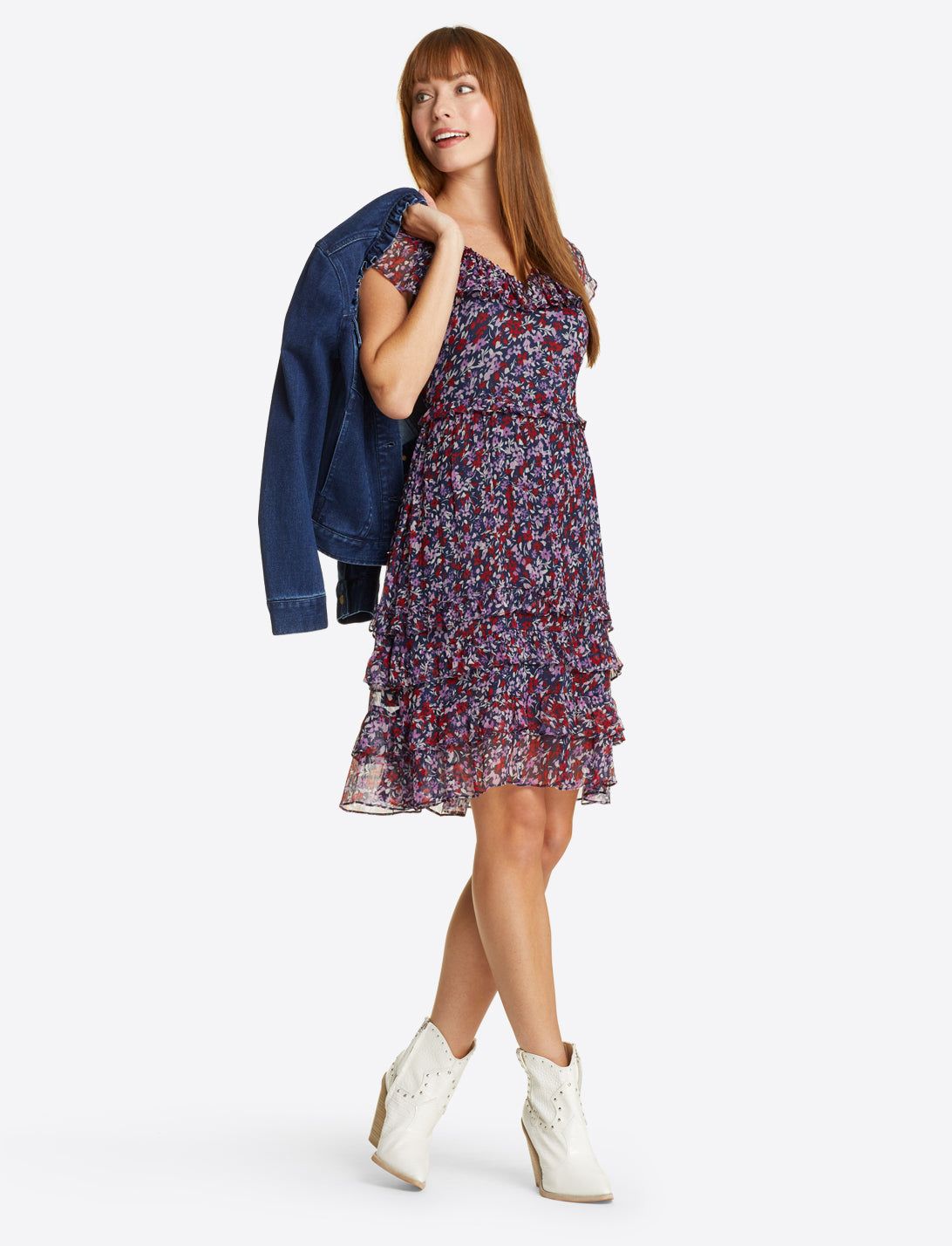 Fit & Flare Dress in Wispy Floral sold by Draper James product image thumbnail 3