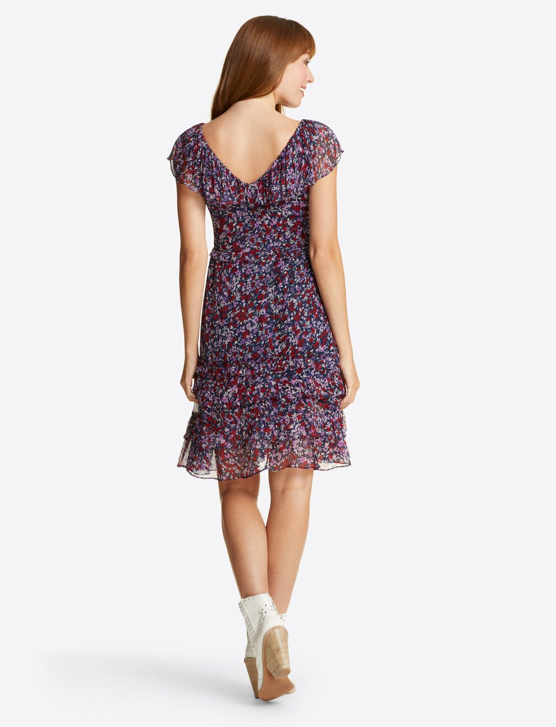 Fit & Flare Dress in Wispy Floral sold by Draper James product image thumbnail 4