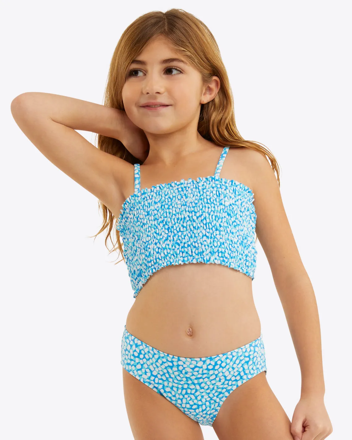 Girls Smocked Bikini sold by Draper James