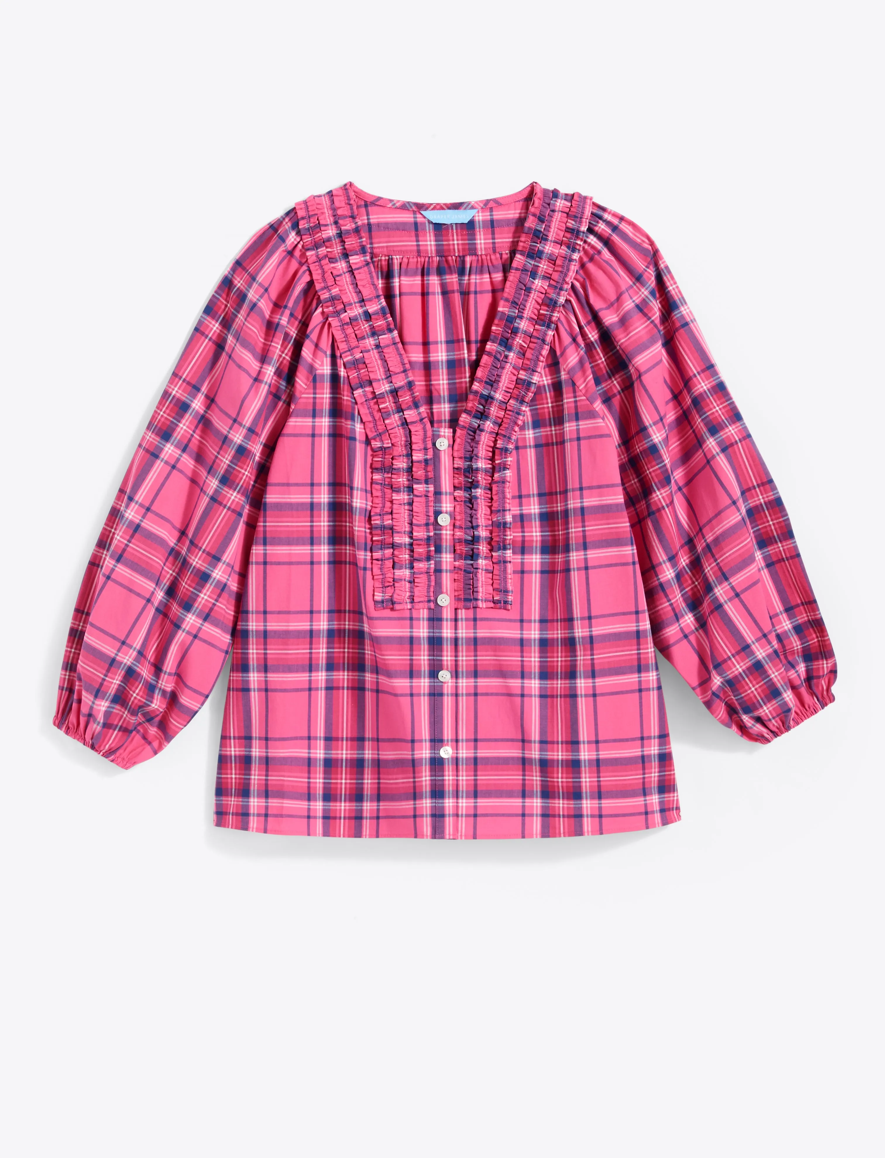 Aubrie Top in Pink Angie Plaid sold by Draper James product image thumbnail 2