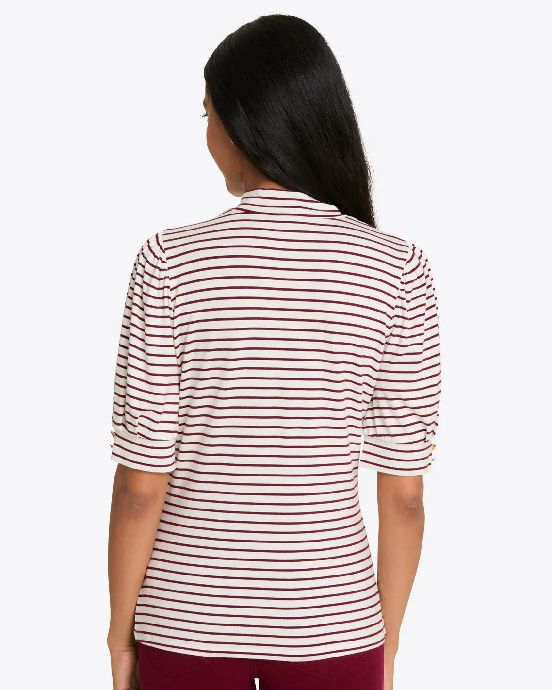 Mock Neck Puff Sleeve Top sold by Draper James product image thumbnail 2
