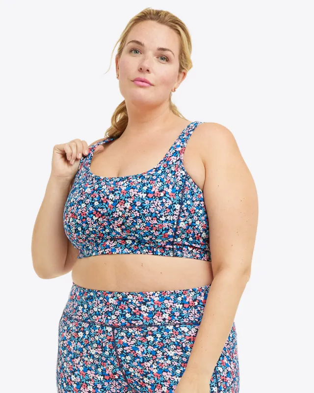 Sports Bra in Allover Ditsy Floral sold by Draper James