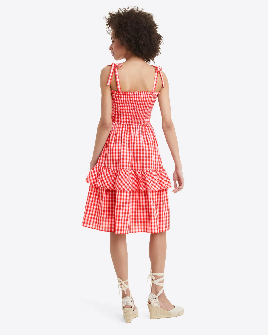 Taylor Dress in Poppy Red Gingham sold by Draper James product image thumbnail 3