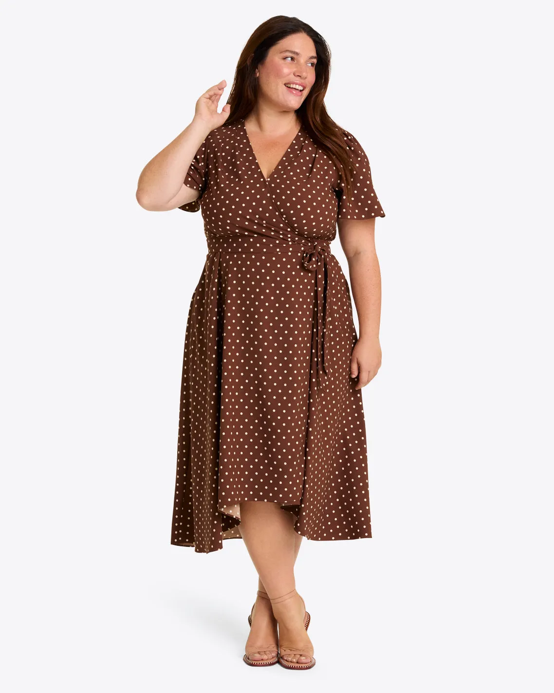 Gigi Wrap Dress in Matte Satin sold by Draper James product image thumbnail 3