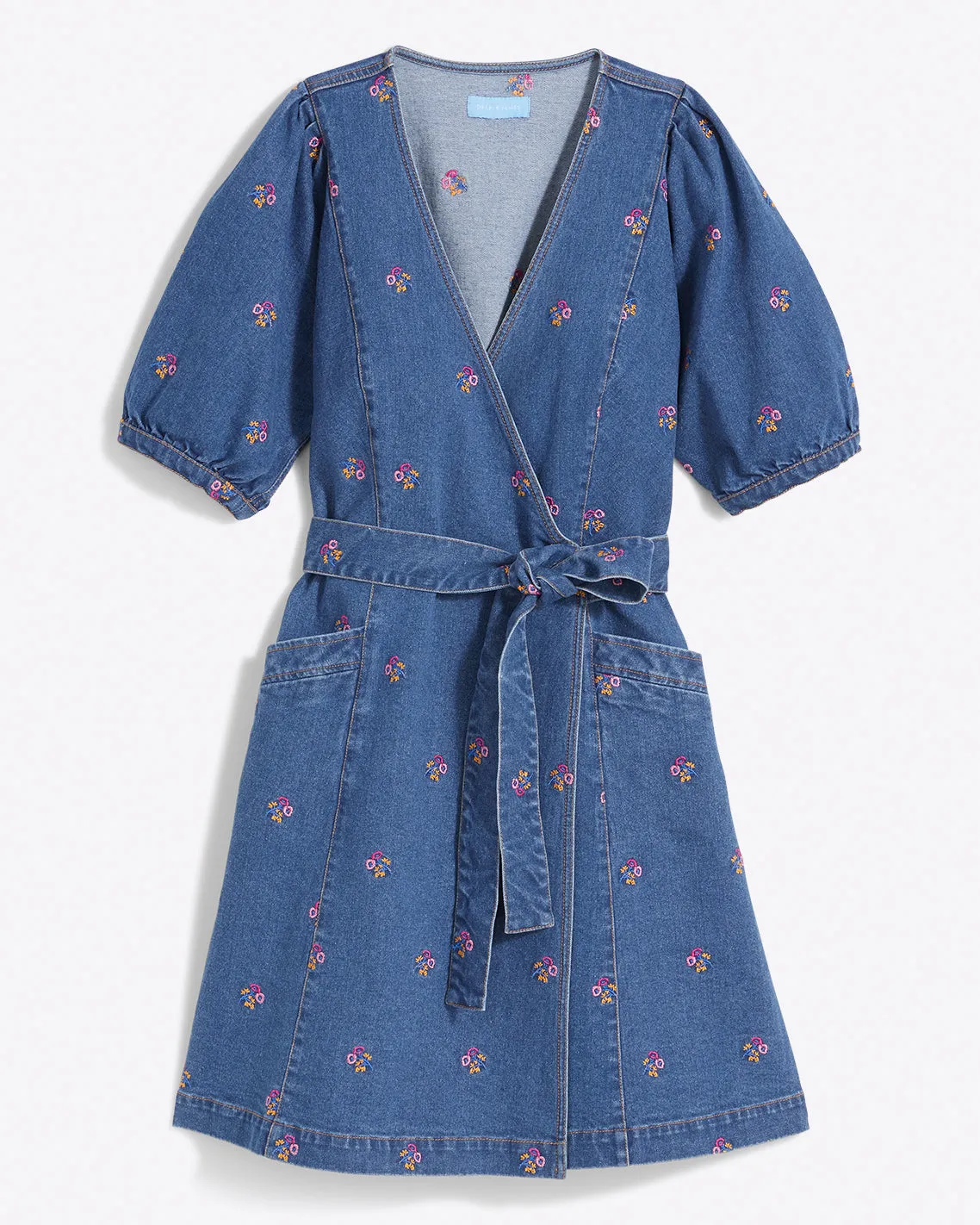 Wrap Dress in Embroidered Posy sold by Draper James product image thumbnail 2
