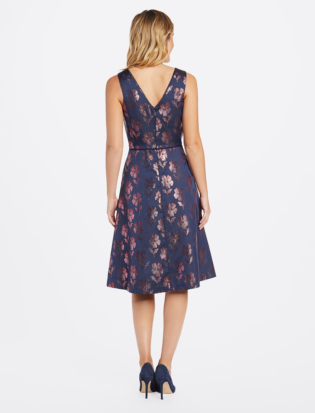 Collection V-Neck Floral Jacquard Dress sold by Draper James product image thumbnail 3