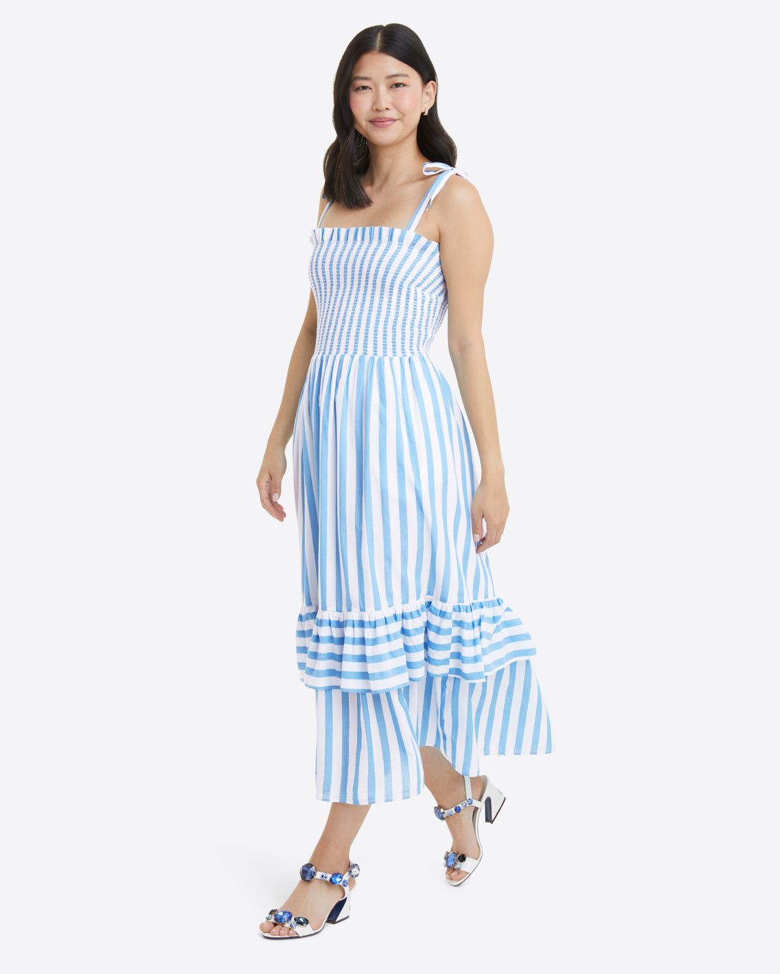 Taylor Dress in Awning Stripe sold by Draper James product image thumbnail 2