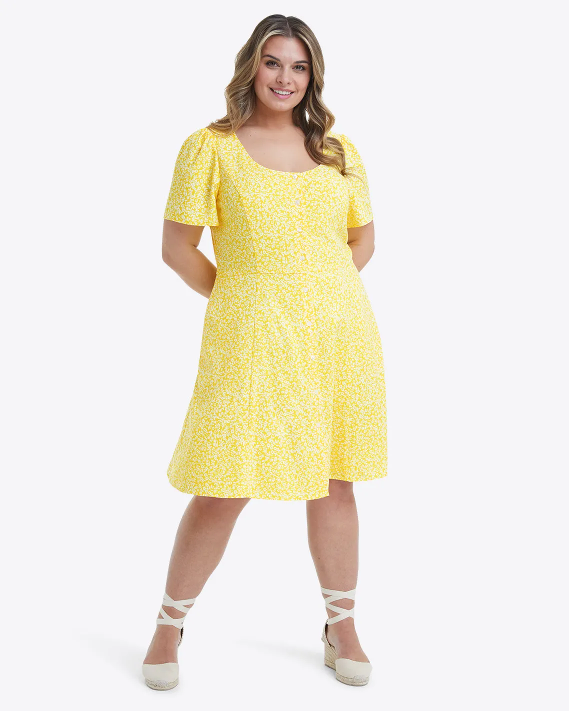 Bonnie Mini Dress in Golden Floral sold by Draper James product image thumbnail 5