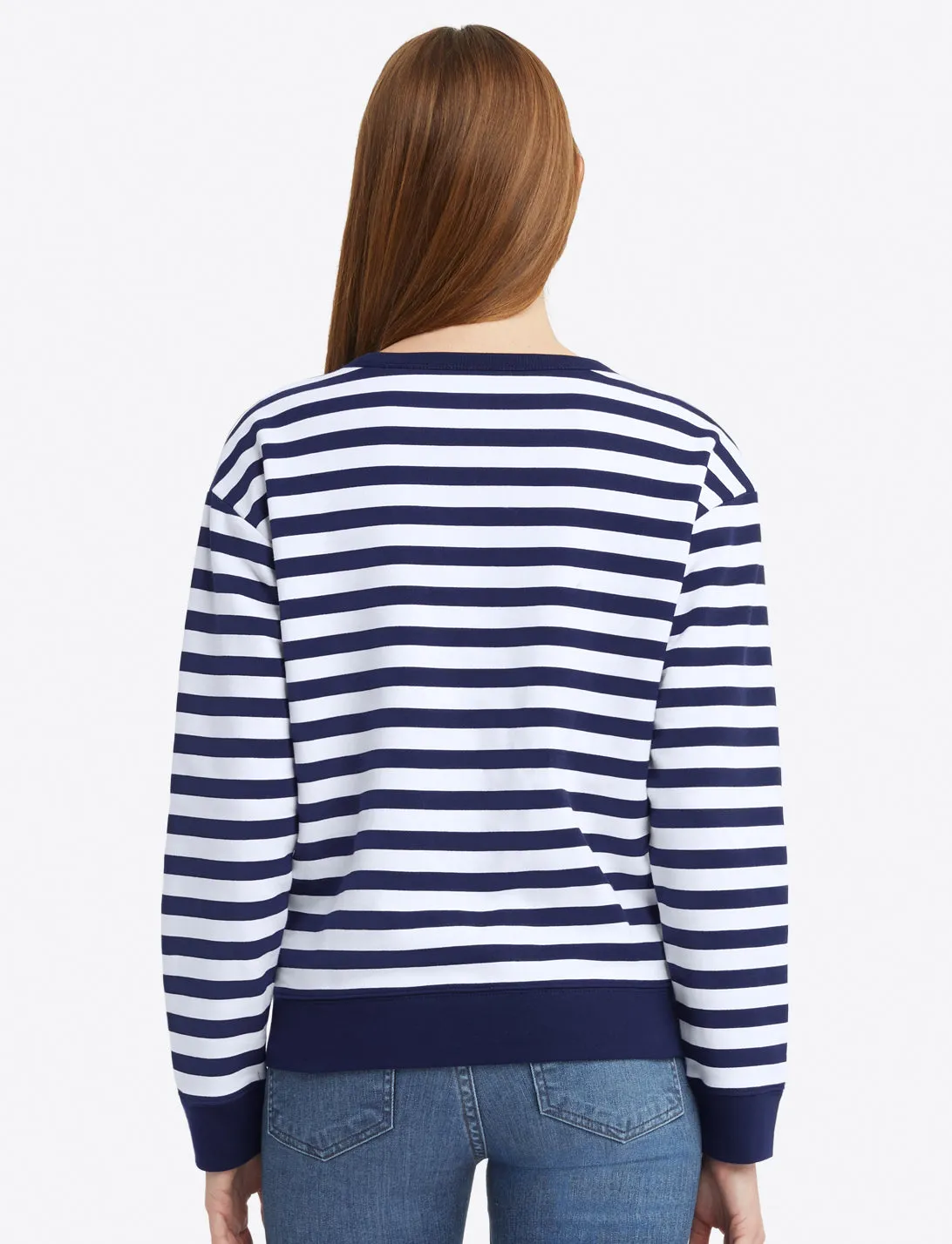 Kelsea Sweatshirt in Awning Stripe sold by Draper James product image thumbnail 3