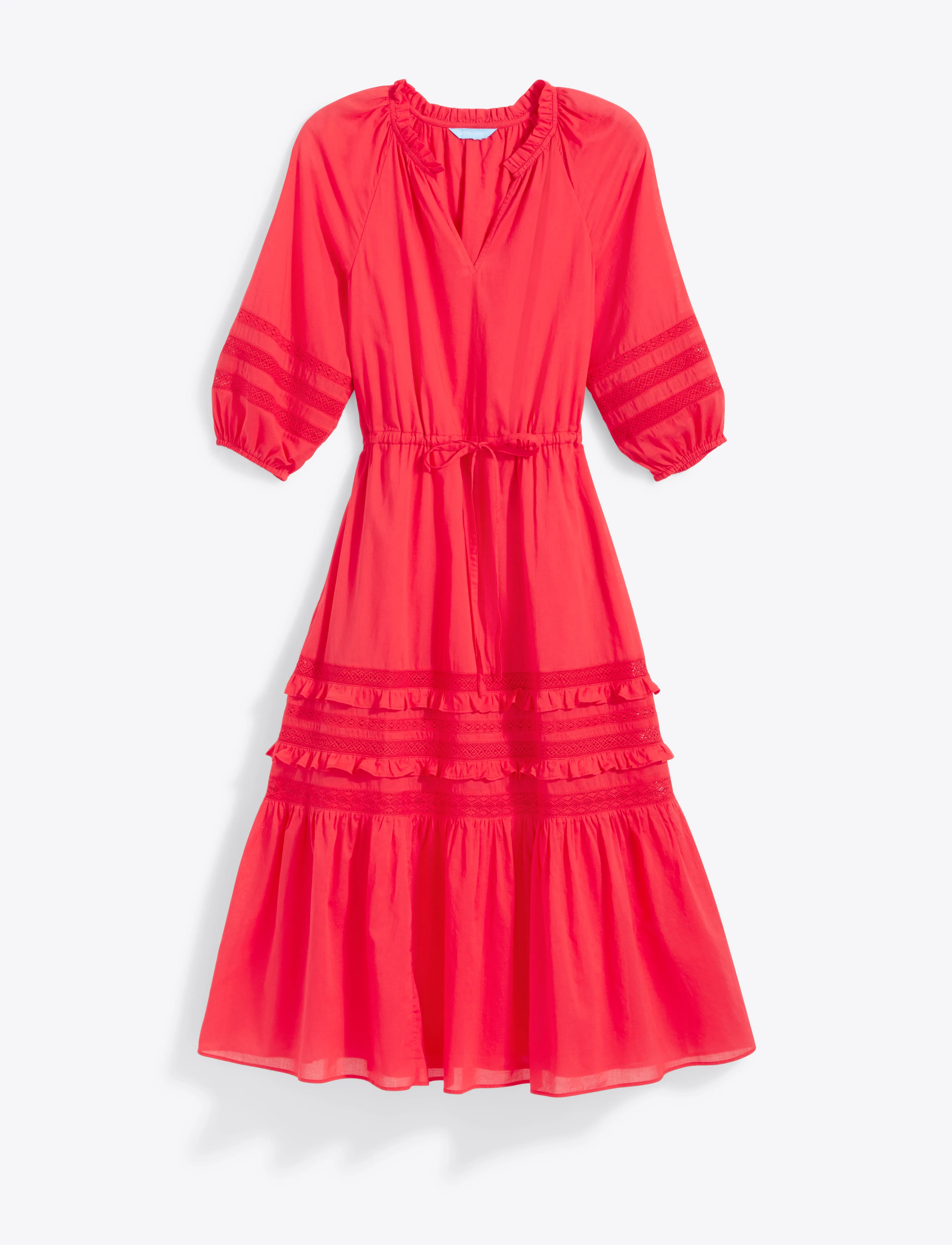 Martina Midi Dress in Embroidered Stripe sold by Draper James product image thumbnail 2