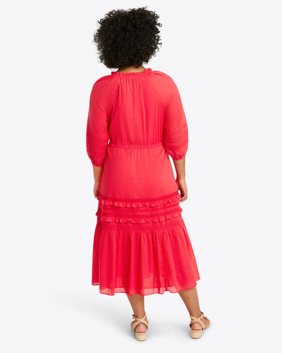 Martina Midi Dress in Embroidered Stripe sold by Draper James product image thumbnail 3