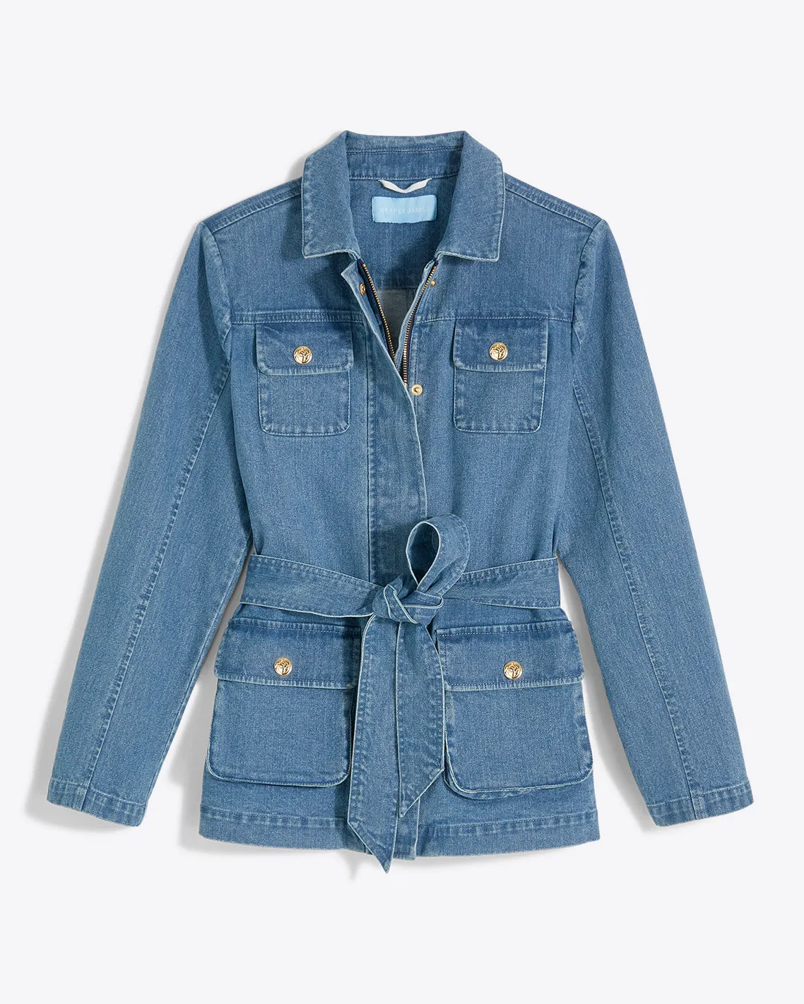 Field Jacket in Medium Wash Denim sold by Draper James product image thumbnail 2
