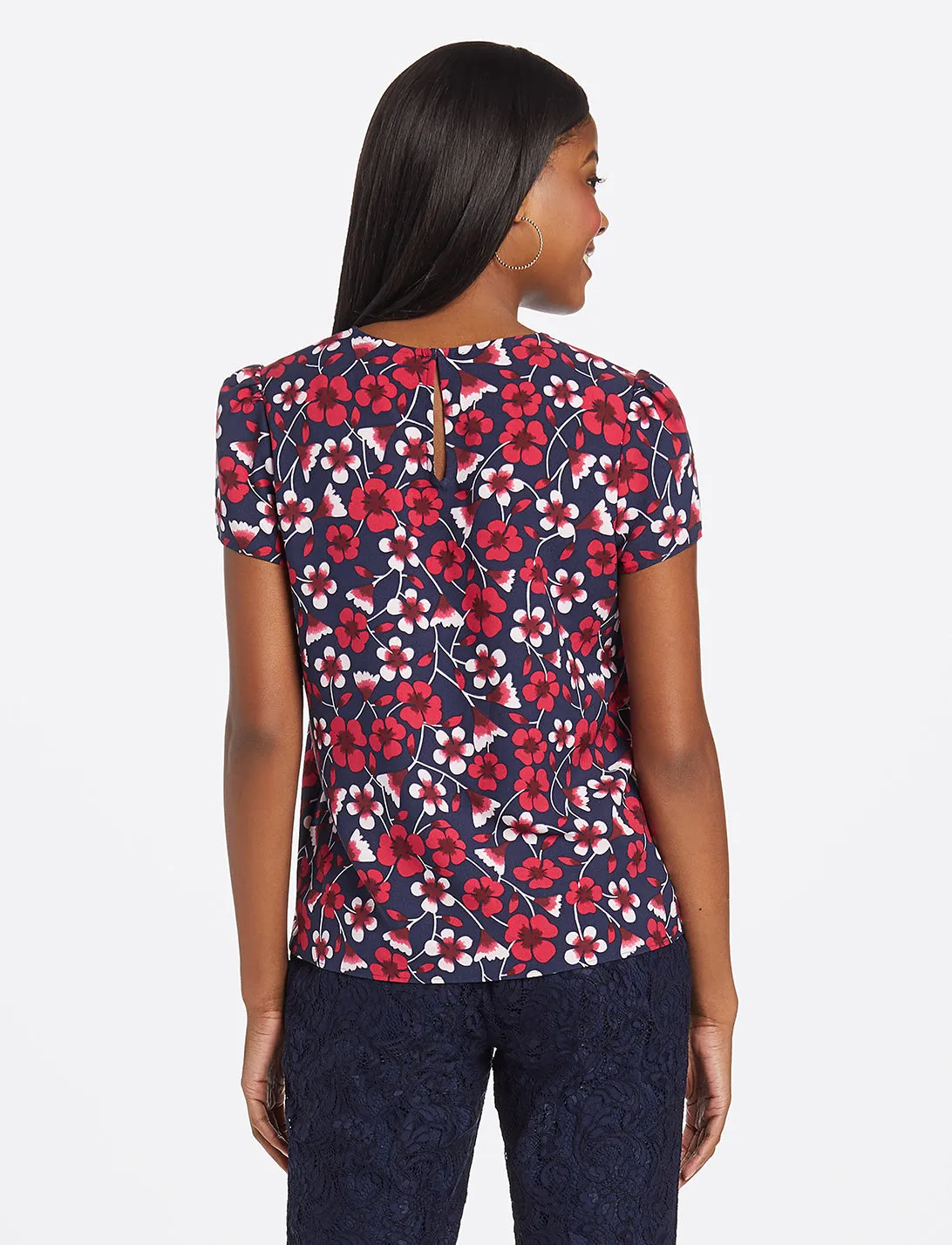 Floral Puff Sleeve Top sold by Draper James product image thumbnail 4