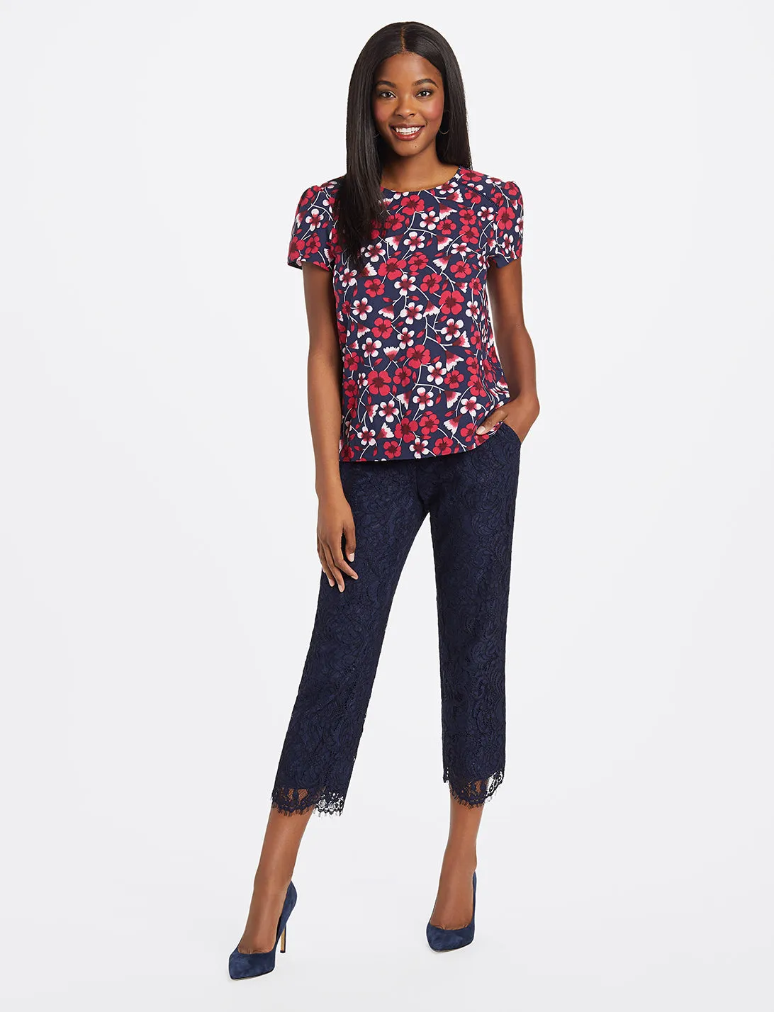 Floral Puff Sleeve Top sold by Draper James product image thumbnail 5