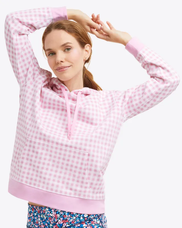 Hoodie in Pink Gingham sold by Draper James