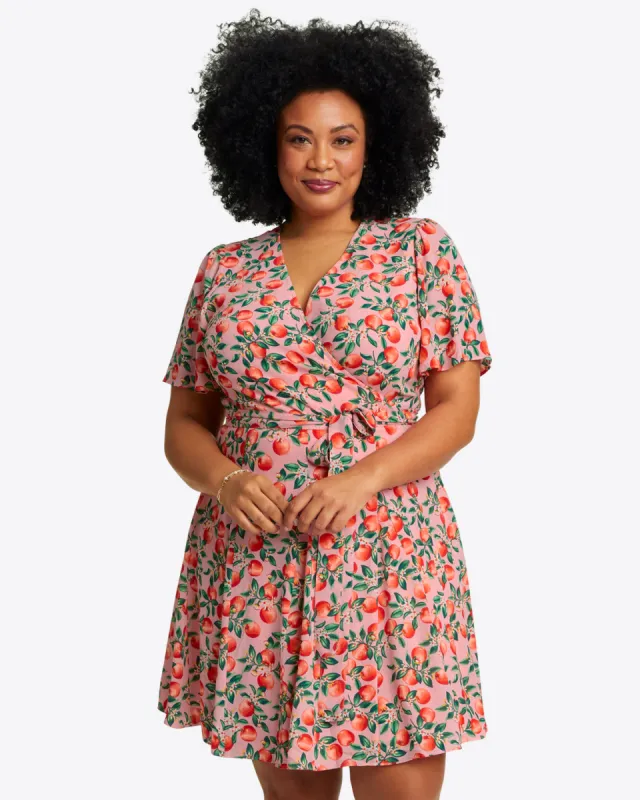Wendy Wrap Dress in Apple Blossom Floral sold by Draper James