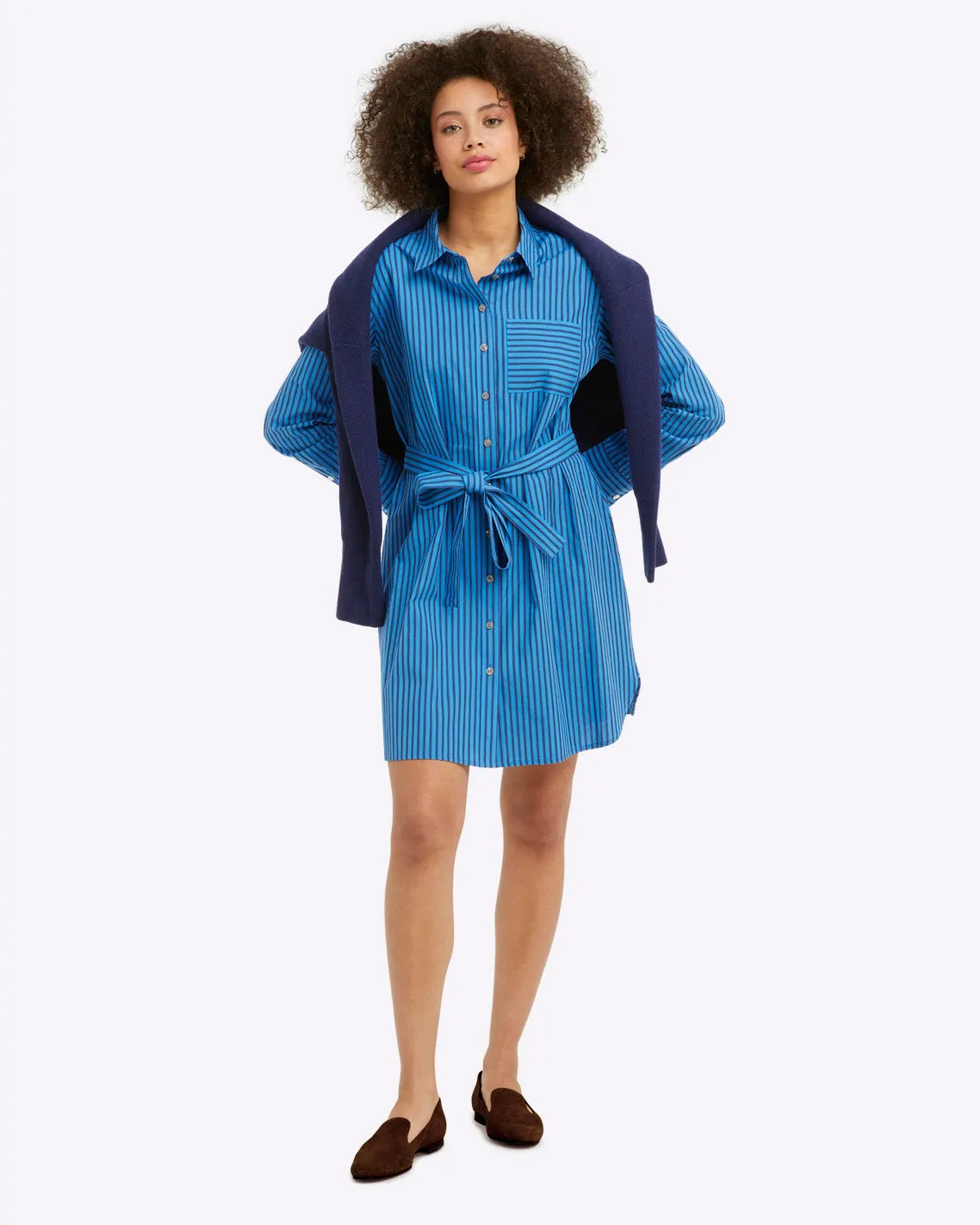 Carly Shirtdress in Canopy Stripe sold by Draper James