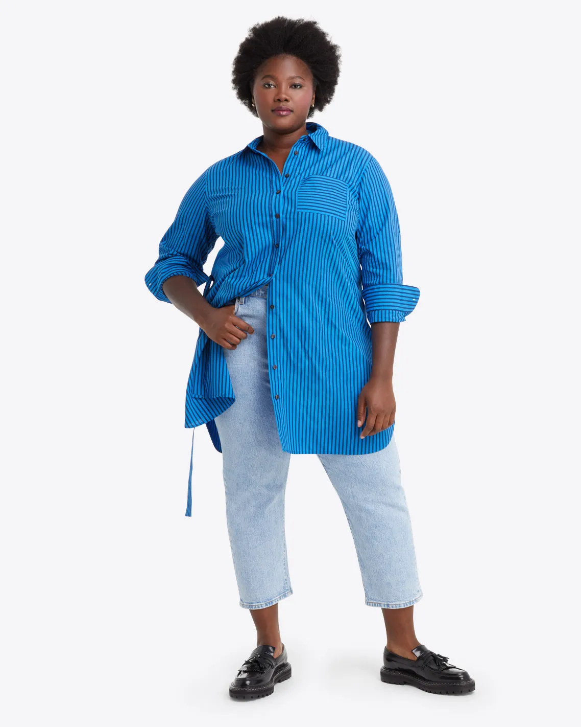 Carly Shirtdress in Canopy Stripe sold by Draper James product image thumbnail 3