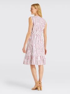Stripe Faux Wrap Tank Dress sold by Draper James