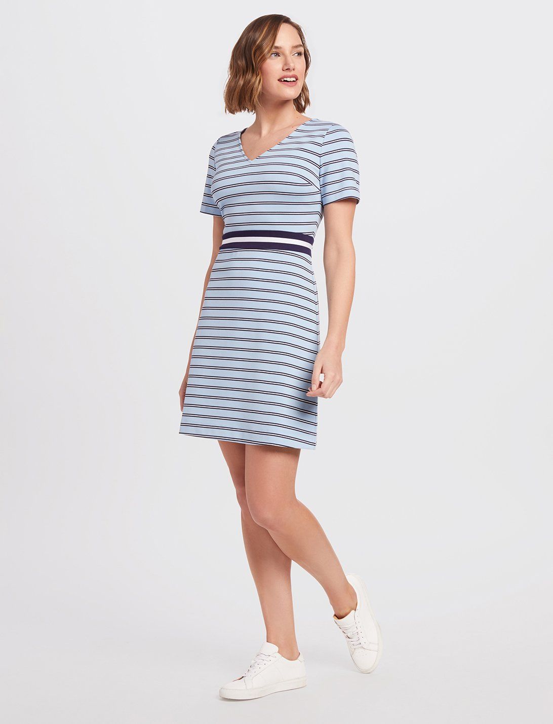 Stripe Persley Ponte Dress sold by Draper James product image thumbnail 3