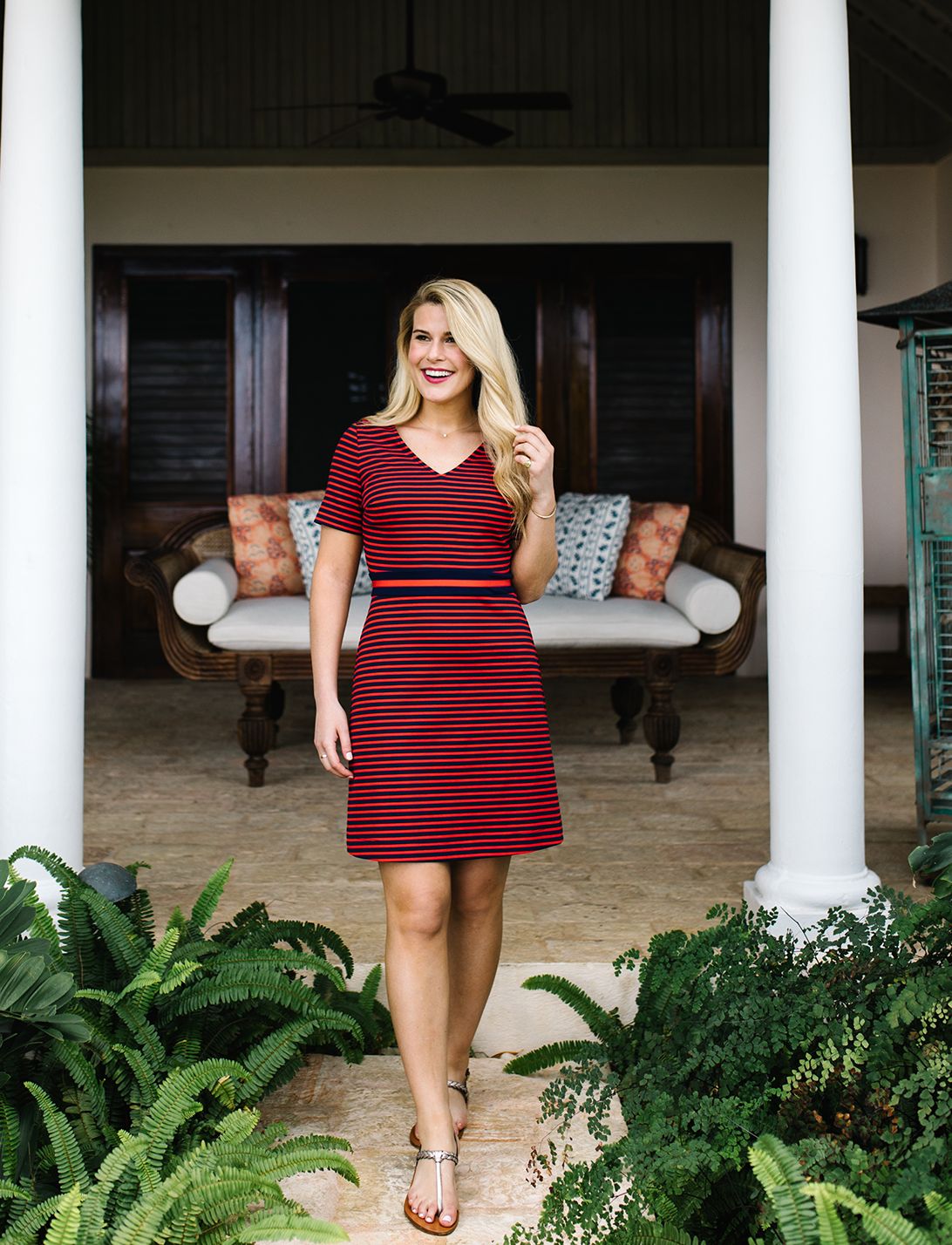 Stripe Persley Ponte Dress sold by Draper James product image thumbnail 7