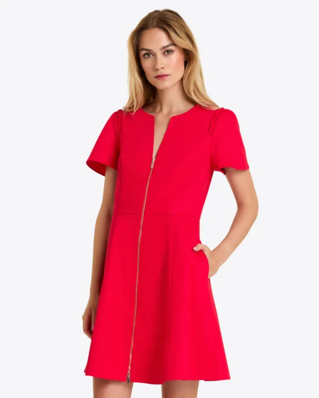 Mae Love Circle Dress in Red sold by Draper James