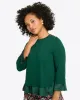Mixed Media Sweater in Evergreen sold by Draper James