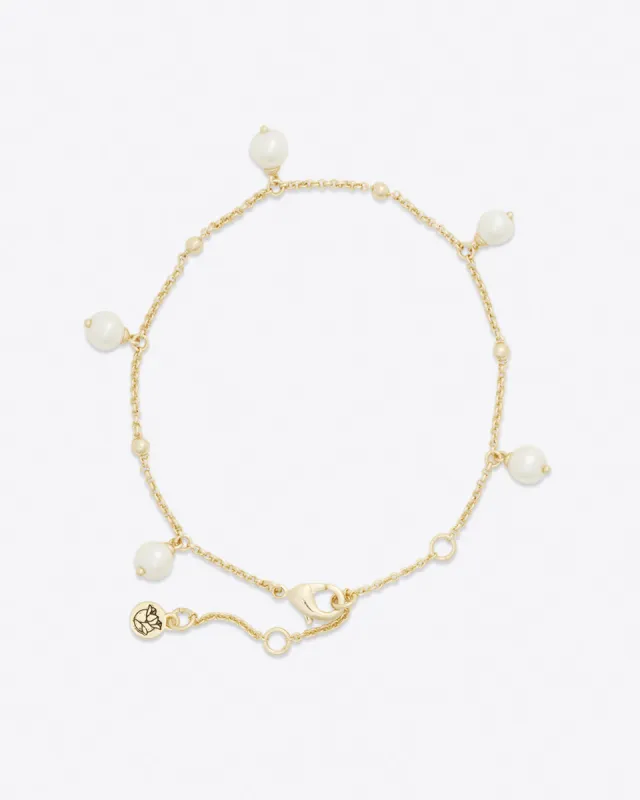 Pearl Gold Bead Bracelet sold by Draper James