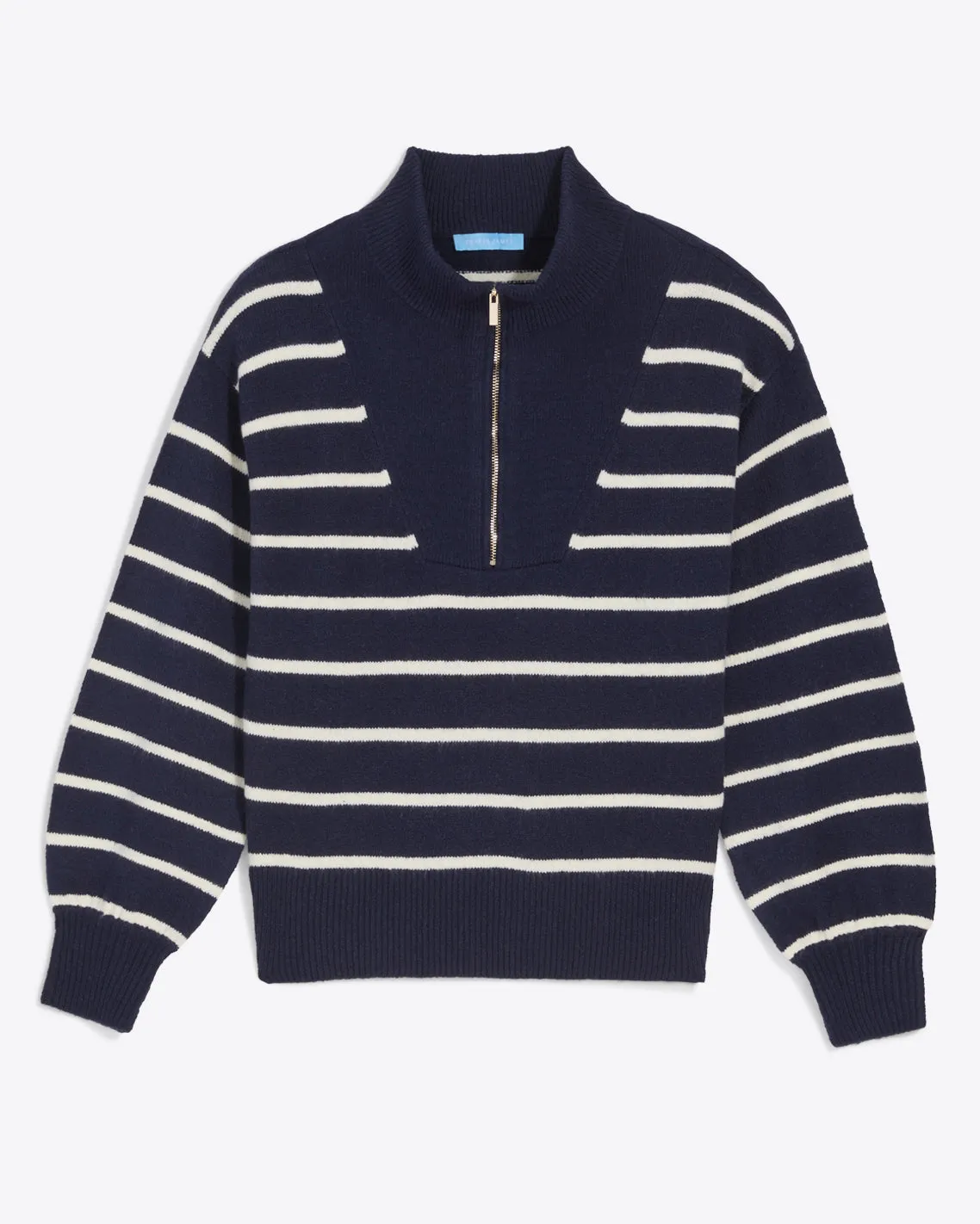 Quarter Zip Sweater in Mariner Stripe sold by Draper James product image thumbnail 4