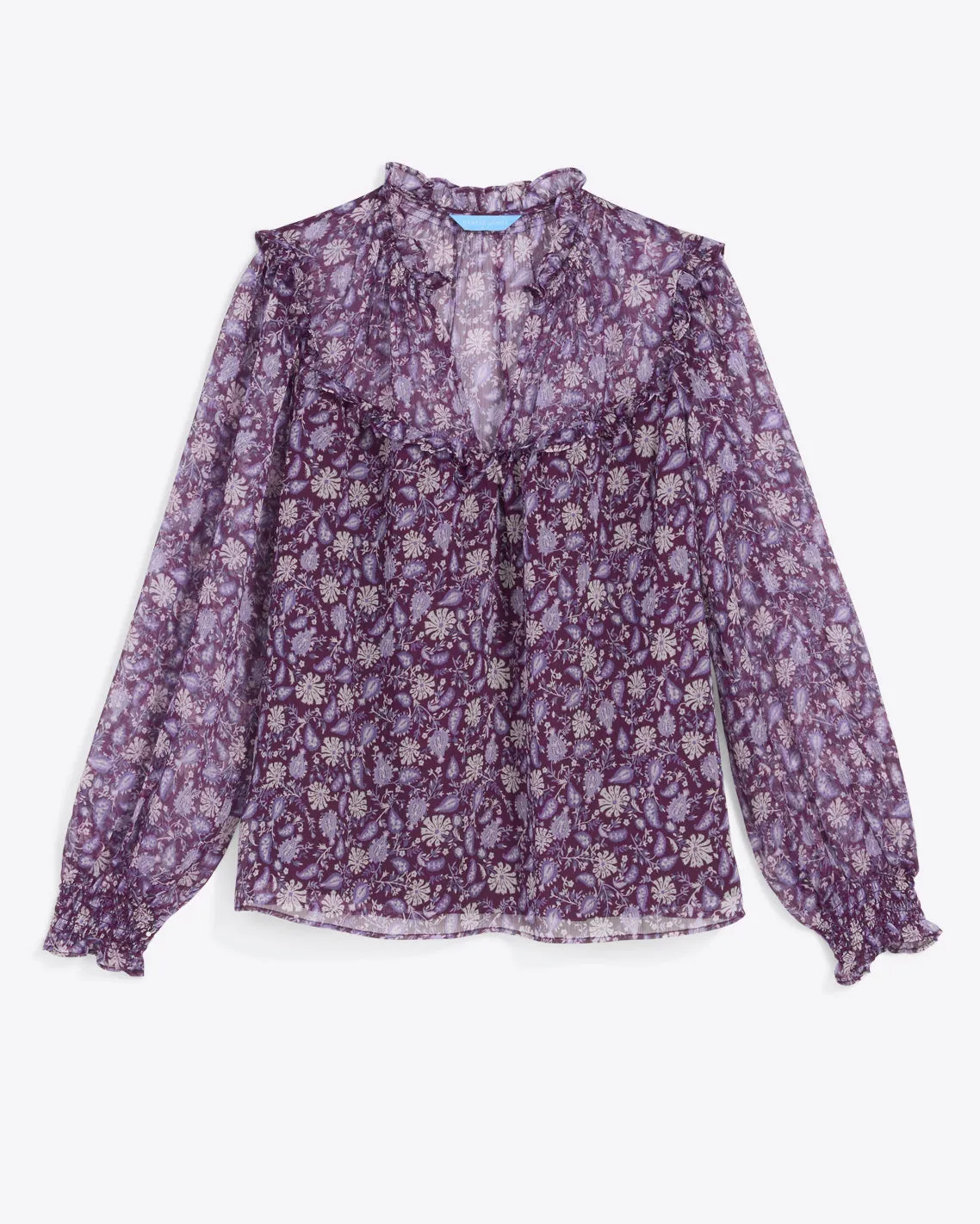 Gretchen Top in Violet Paisley sold by Draper James product image thumbnail 2